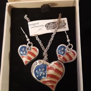 American necklace set red white and blue